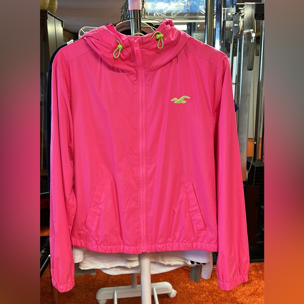 NWT Pink Hollister Windbreaker Jacket - Medium